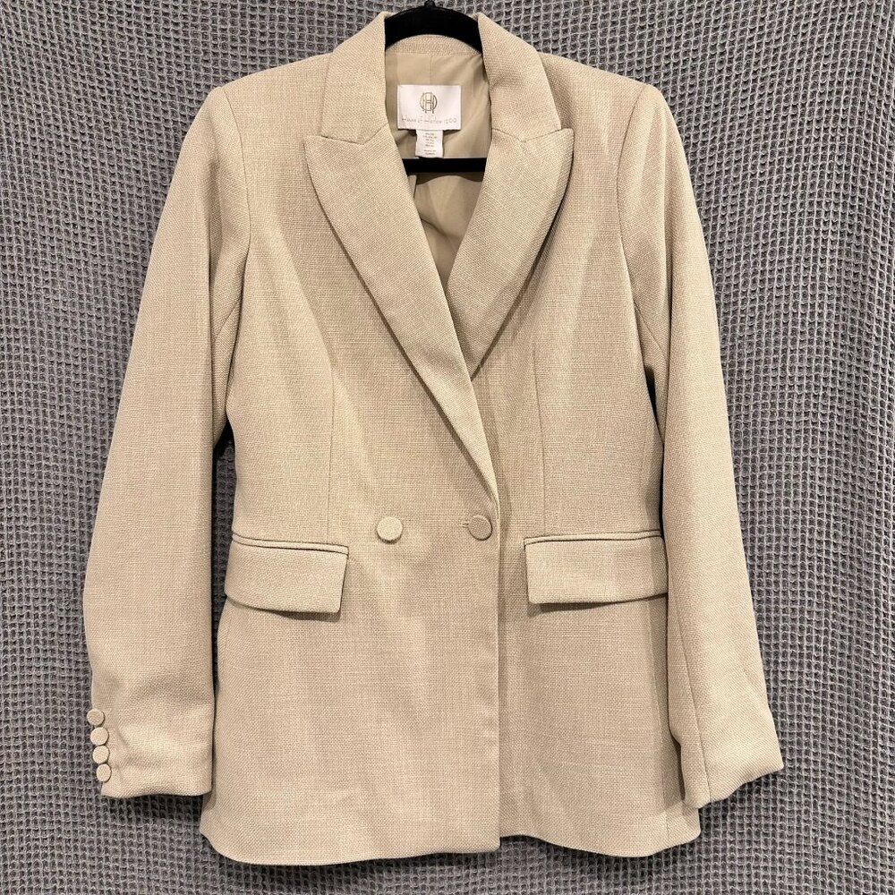 House Of Harlow 1960 Womens Double Breasted Blazer Coat XS